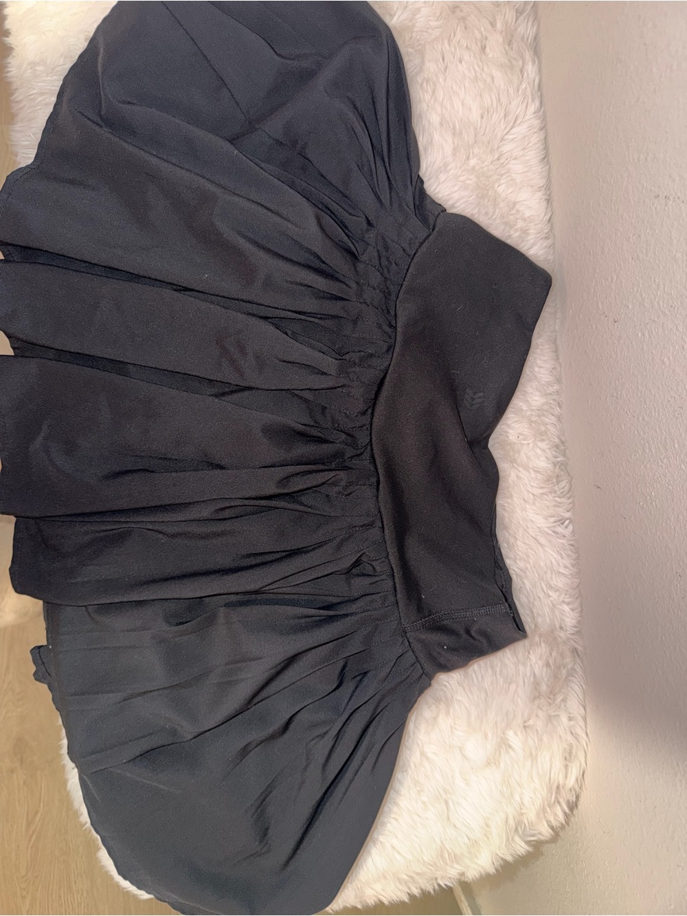 Black Pleated Mini Skirt